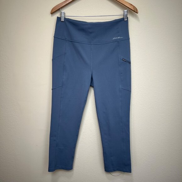 Eddie Bauer Pants - EDDIE BAUER Blue Traverse Trail High-Rise Capri Leggings Size Medium